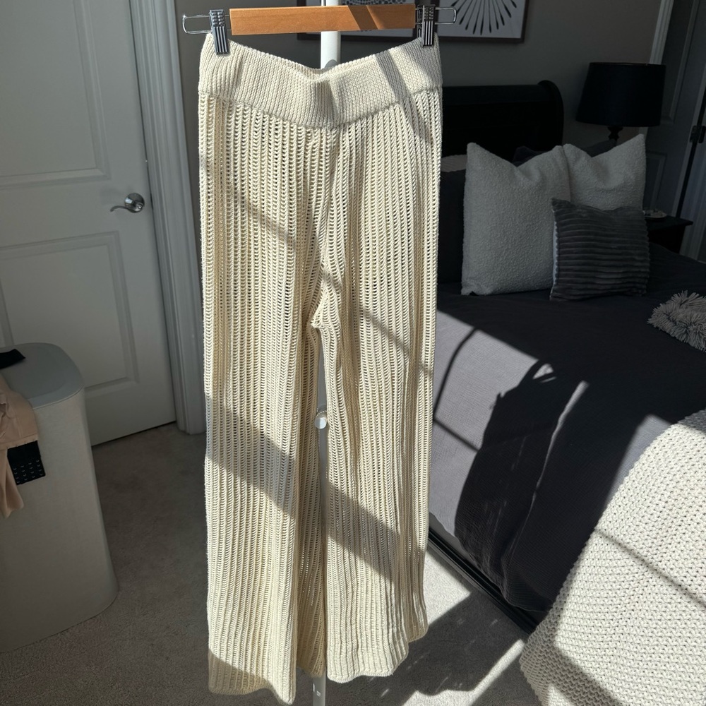 Elan Open Knit Cover-Up Pants - Picture 2 of 6